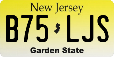 NJ license plate B75LJS