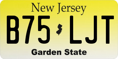 NJ license plate B75LJT