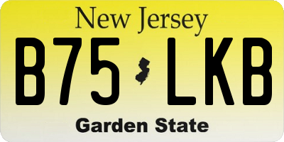 NJ license plate B75LKB