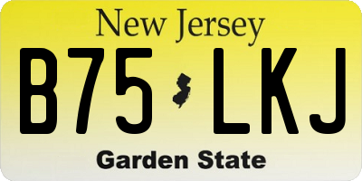 NJ license plate B75LKJ