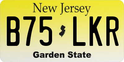 NJ license plate B75LKR