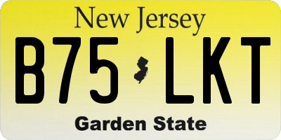 NJ license plate B75LKT