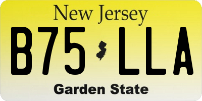 NJ license plate B75LLA