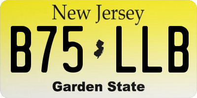NJ license plate B75LLB