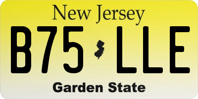 NJ license plate B75LLE