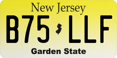 NJ license plate B75LLF