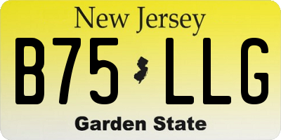 NJ license plate B75LLG