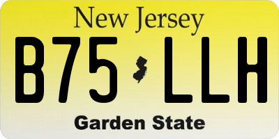 NJ license plate B75LLH