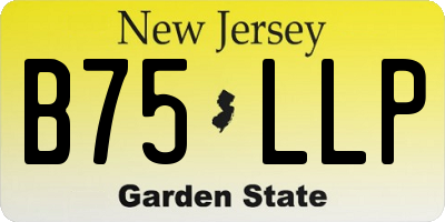 NJ license plate B75LLP