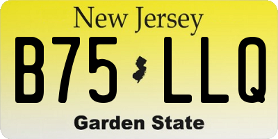 NJ license plate B75LLQ