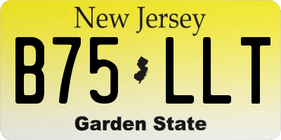 NJ license plate B75LLT