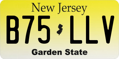 NJ license plate B75LLV
