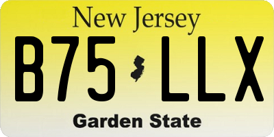 NJ license plate B75LLX