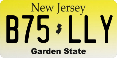 NJ license plate B75LLY