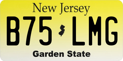 NJ license plate B75LMG