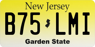 NJ license plate B75LMI