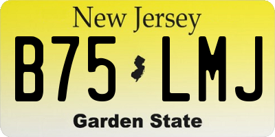 NJ license plate B75LMJ