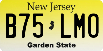 NJ license plate B75LMO