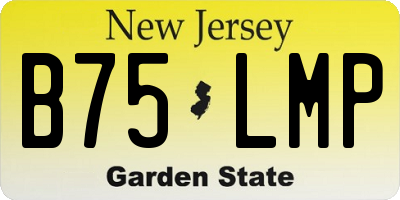 NJ license plate B75LMP
