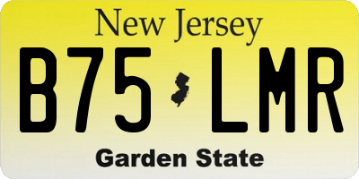 NJ license plate B75LMR