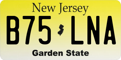 NJ license plate B75LNA