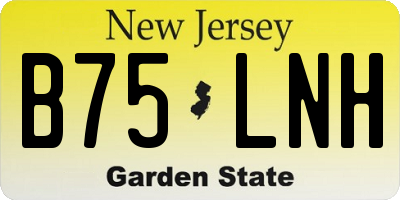 NJ license plate B75LNH