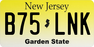 NJ license plate B75LNK