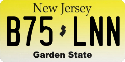 NJ license plate B75LNN