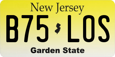 NJ license plate B75LOS