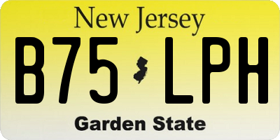 NJ license plate B75LPH