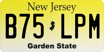 NJ license plate B75LPM