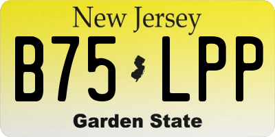 NJ license plate B75LPP