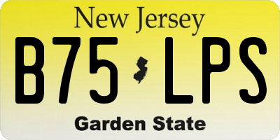 NJ license plate B75LPS