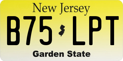 NJ license plate B75LPT