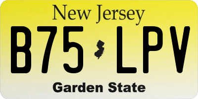 NJ license plate B75LPV