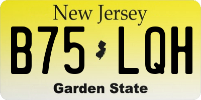 NJ license plate B75LQH