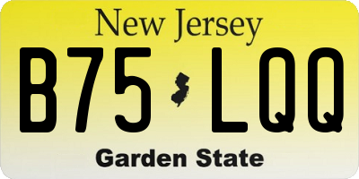 NJ license plate B75LQQ