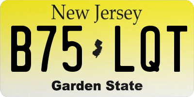 NJ license plate B75LQT