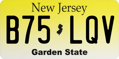 NJ license plate B75LQV