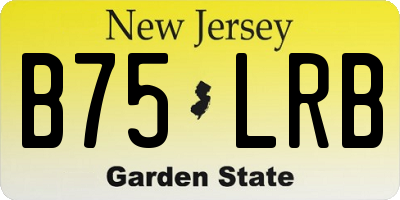 NJ license plate B75LRB