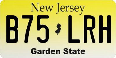 NJ license plate B75LRH