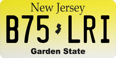 NJ license plate B75LRI