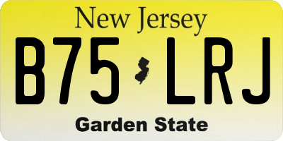 NJ license plate B75LRJ