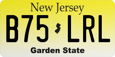 NJ license plate B75LRL