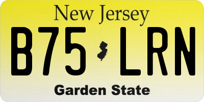 NJ license plate B75LRN