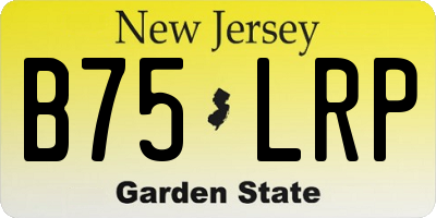 NJ license plate B75LRP