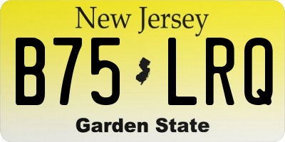 NJ license plate B75LRQ