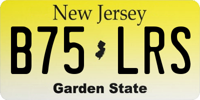 NJ license plate B75LRS