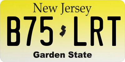 NJ license plate B75LRT