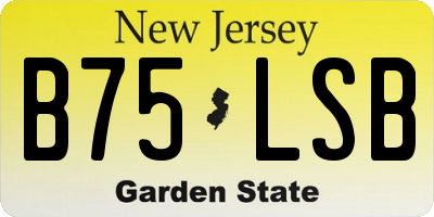 NJ license plate B75LSB
